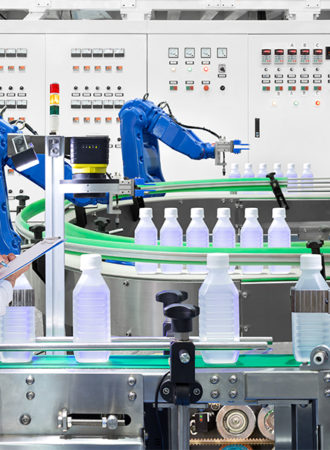 Engineer,Checking,Automated,Robotics,In,Drinks,Production,Plant,Of,Factory